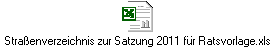 Straßenverzeichnis zur Satzung 2011 für Ratsvorlage.xls